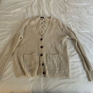 beige cardigan